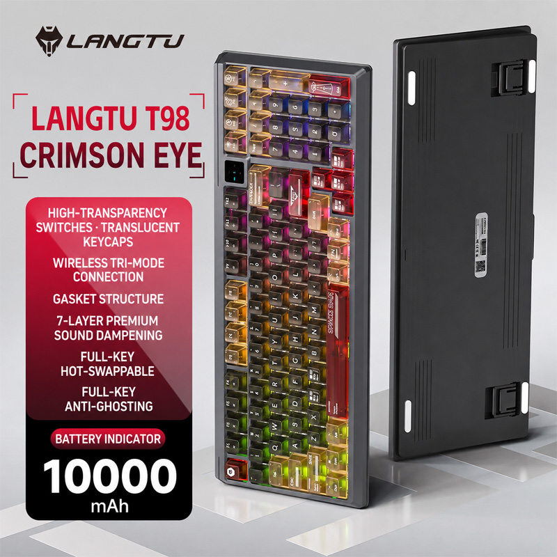 Laptop Accessories Combo - Langtu T98 Tri Mode RGB Custom
