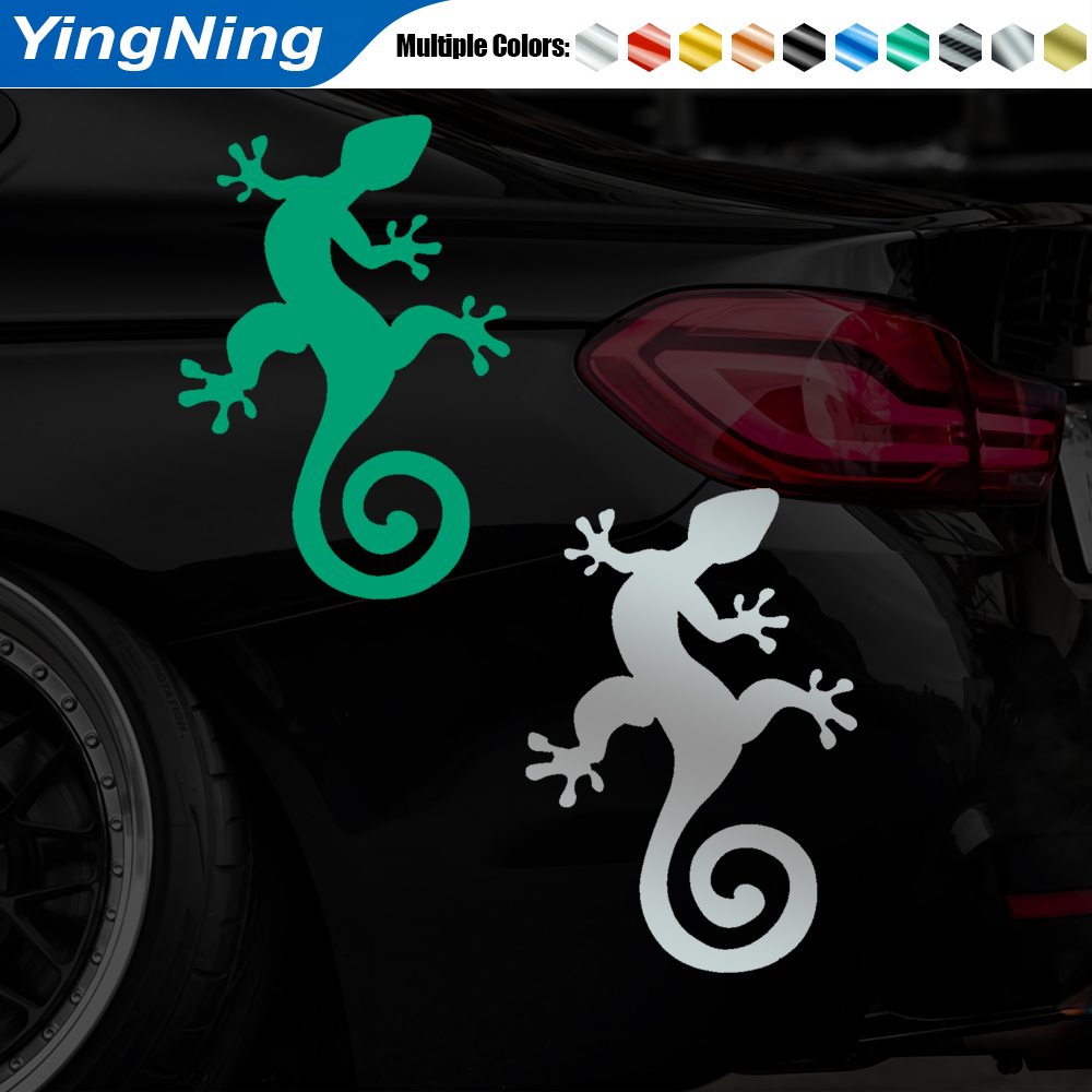 Yellow Laptop Accessories - Premium Vinyl Gecko Car Sticker Waterproof