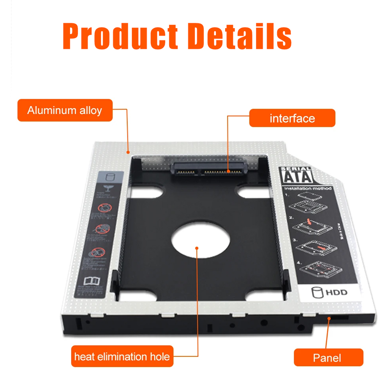 HDD SSD Caddy Adapter SATA 3.0 - Laptop Accessories Holder 评论和价格