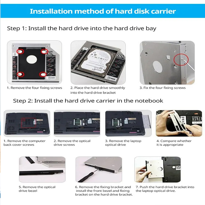 HDD SSD Caddy Adapter SATA 3.0 - Laptop Accessories Holder 评论和价格