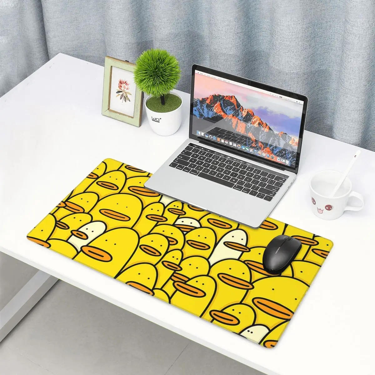 Large Mouse Pad Cartoon Yellow - Yellow Laptop Accessories 评论和价格