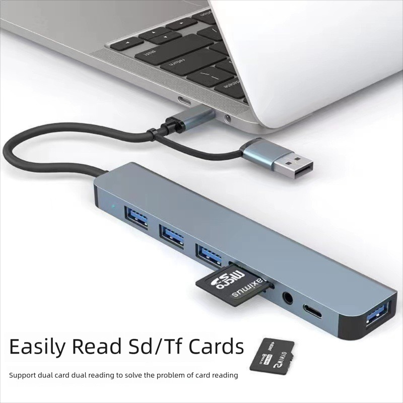 8 in 2 Port USB C Splitter USB - Laptop Accessories Hub 评论和价格