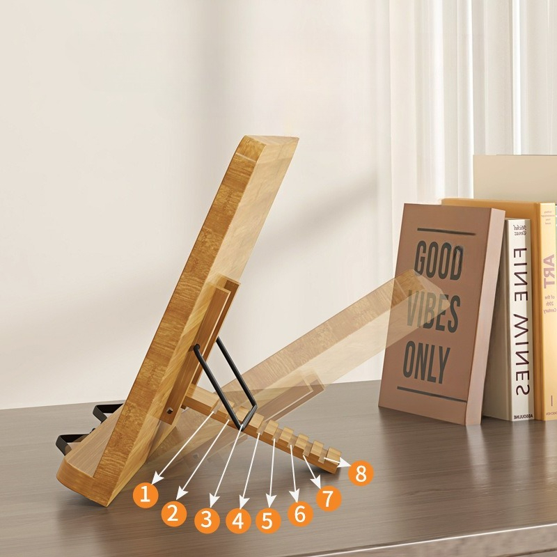 Wooden Reading Book Stand, Mul - Laptop Accessories Holder 评论和价格