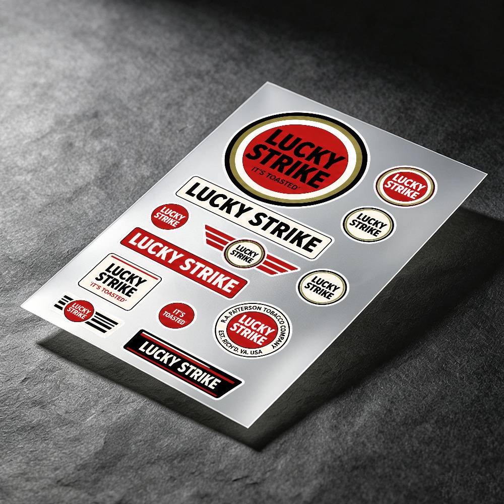 For L-Lucky S-Strike Stickers  - Laptop Accessories Wallpaper 评论和价格