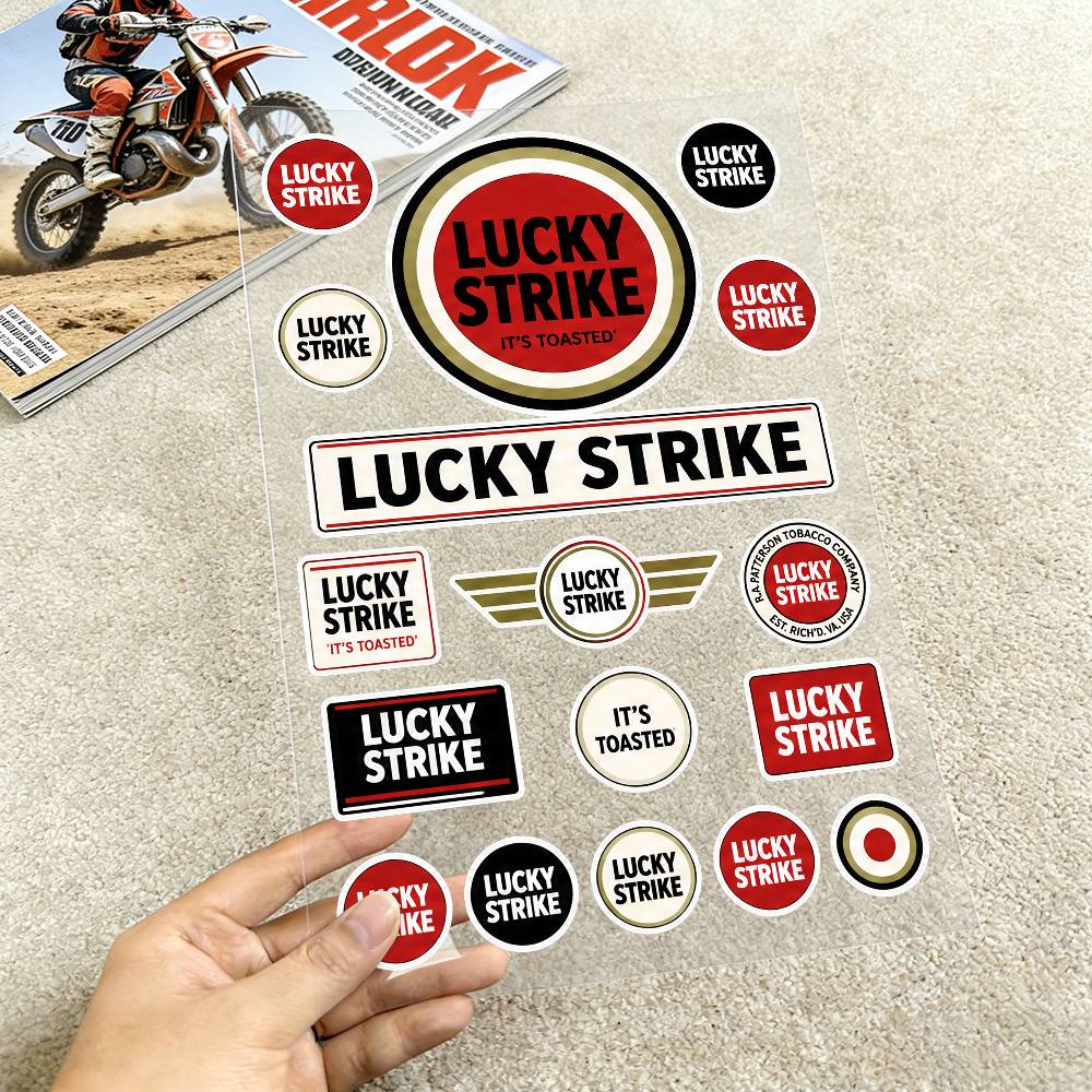For L-Lucky S-Strike Stickers  - Laptop Accessories Wallpaper 评论和价格