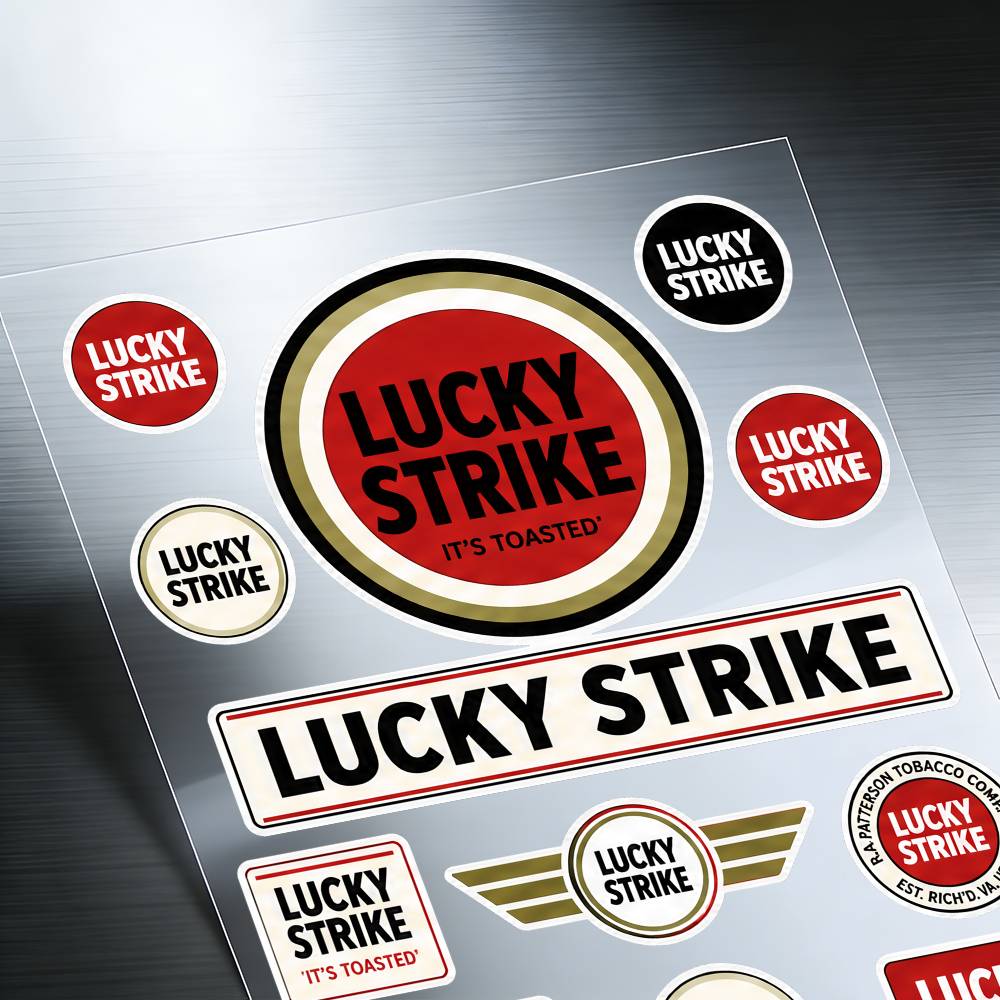 For L-Lucky S-Strike Stickers  - Laptop Accessories Wallpaper 评论和价格