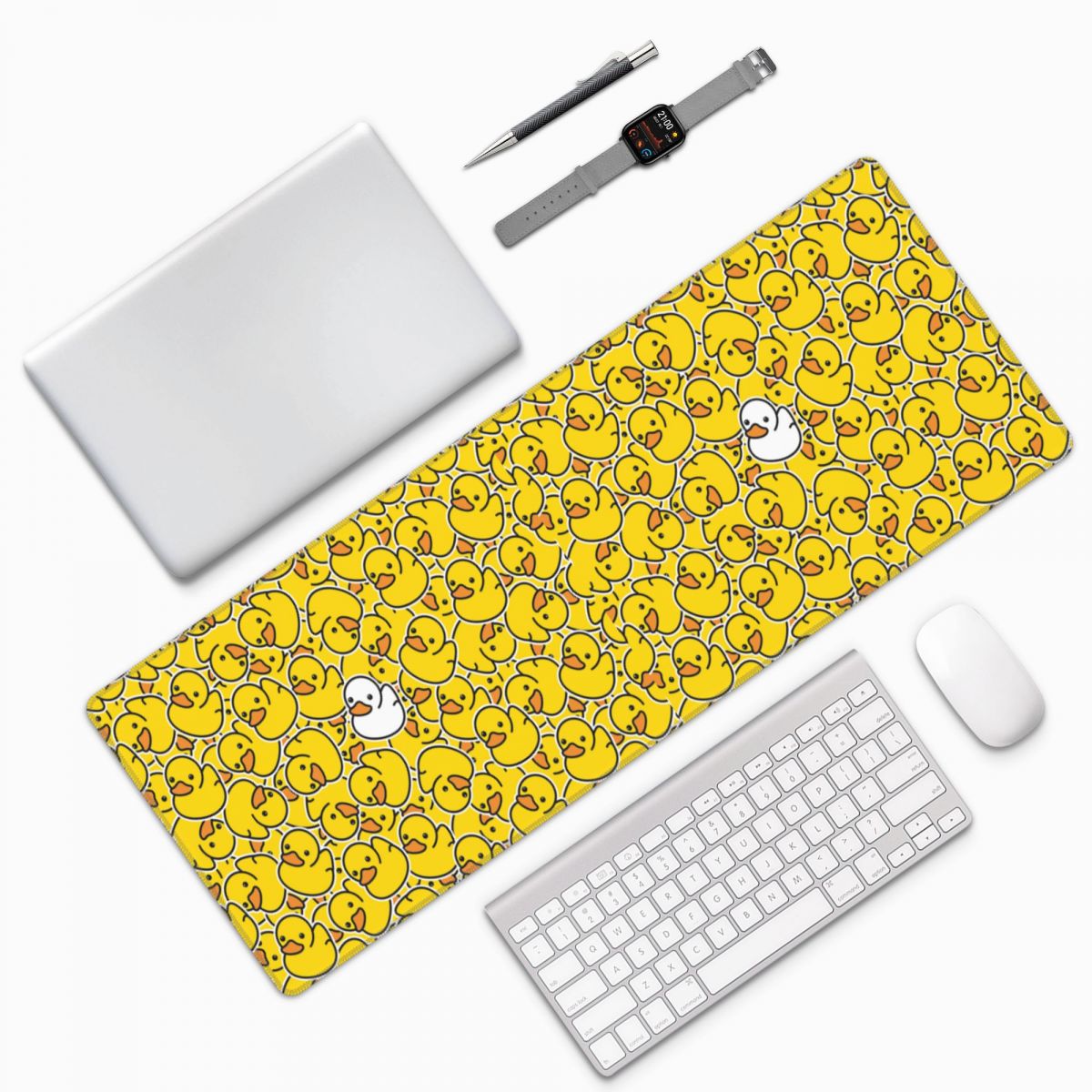 Yellow Duck Pattern Large Mous - Yellow Laptop Accessories 评论和价格