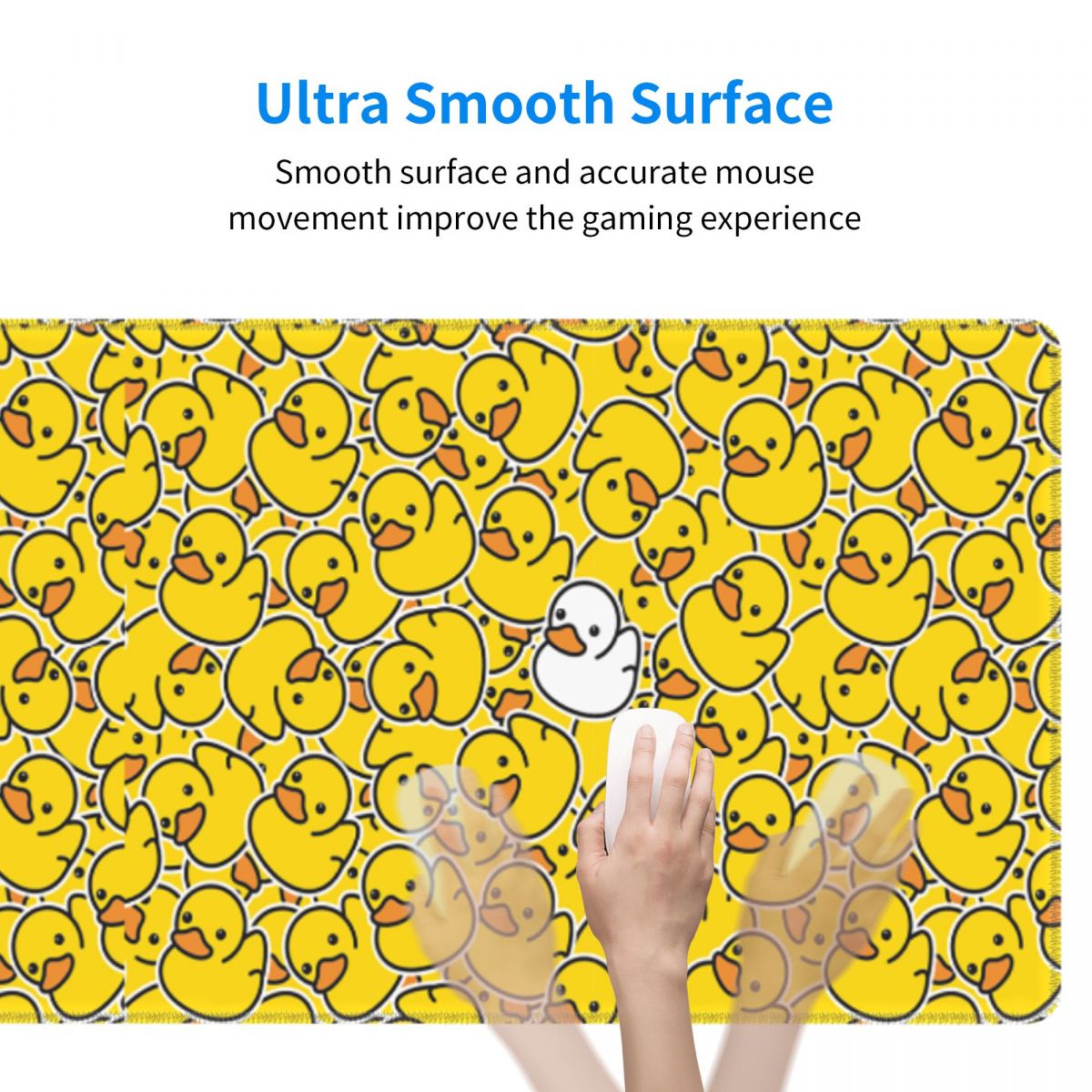 Yellow Duck Pattern Large Mous - Yellow Laptop Accessories 评论和价格