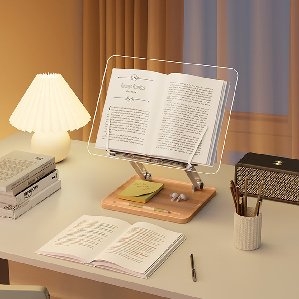 Wooden Reading Stand with Ligh - Laptop Accessories Holder 评论和价格