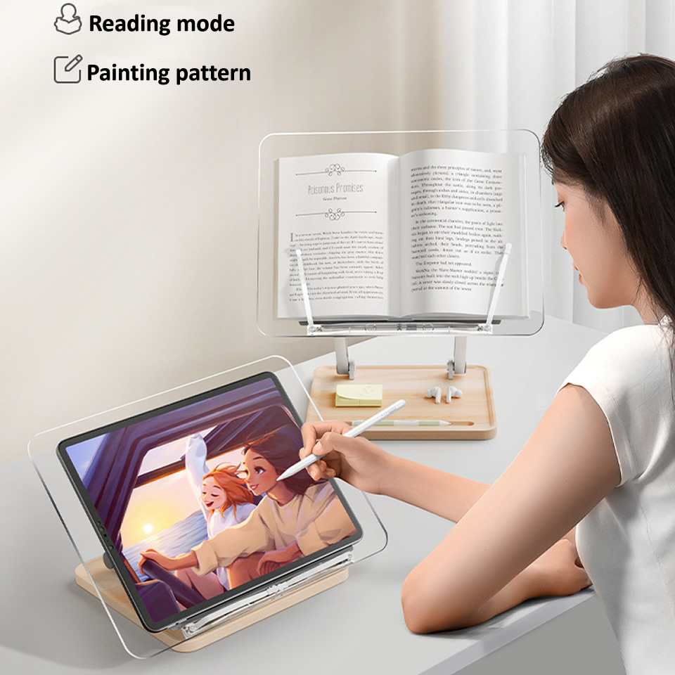 Wooden Reading Stand with Ligh - Laptop Accessories Holder 评论和价格
