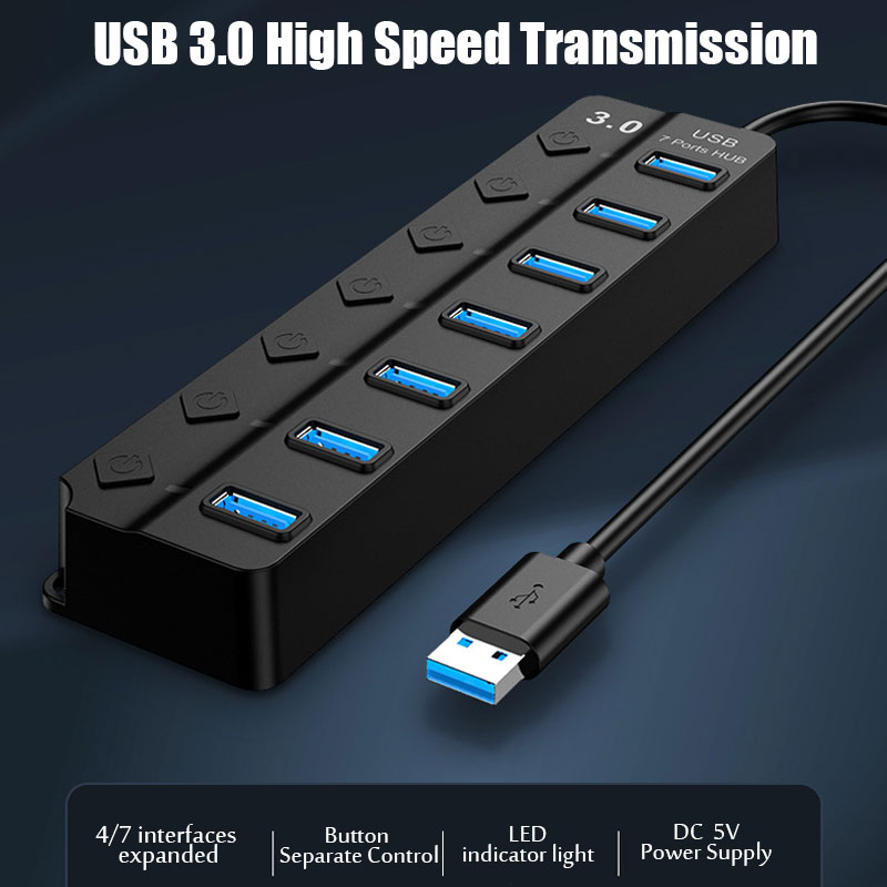 USB 3.0 Power Adapter 4/7 Port - Laptop Accessories Hub 评论和价格