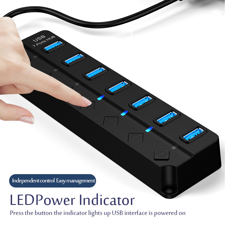USB 3.0 Power Adapter 4/7 Port - Laptop Accessories Hub 评论和价格