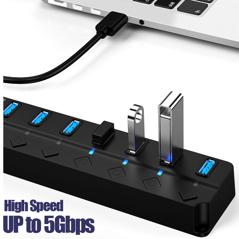 USB 3.0 Power Adapter 4/7 Port - Laptop Accessories Hub 评论和价格