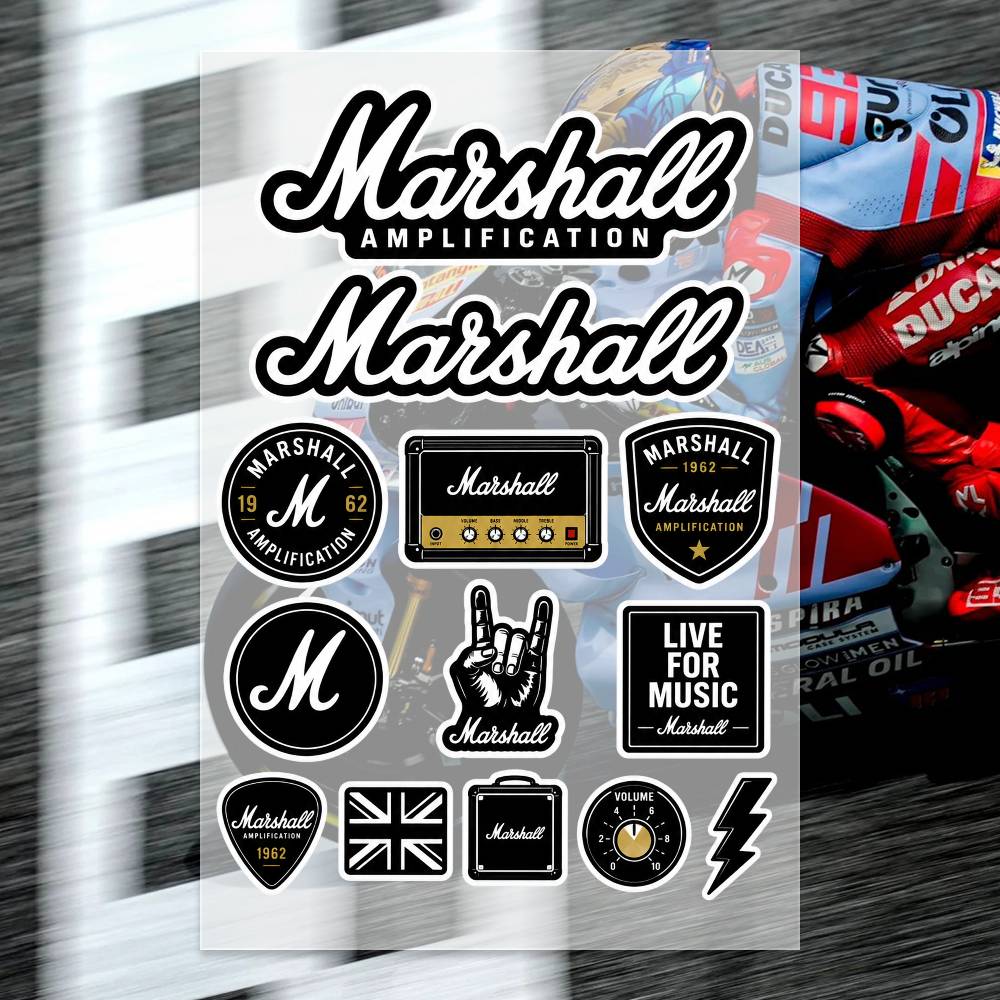 M-arshall Stickers Moto Sticke - Laptop Accessories Wallpaper 评论和价格