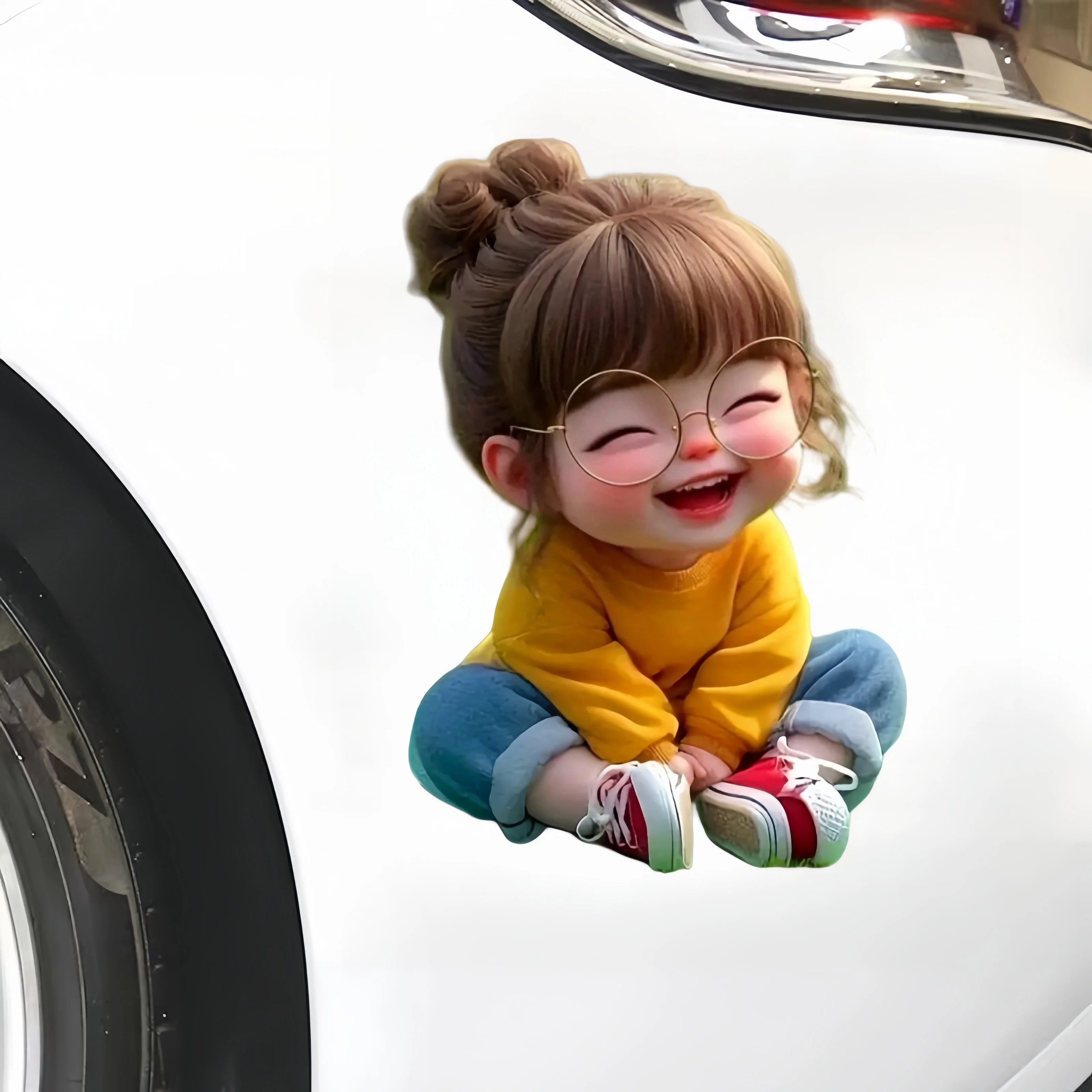 1Pc Round Glasses Yellow Sweat - Yellow Laptop Accessories 评论和价格